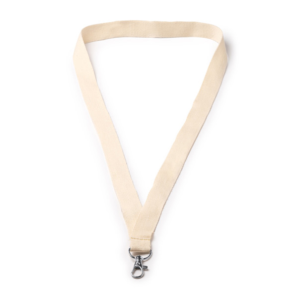 Lanyard personalizado de algodón con mosquetón