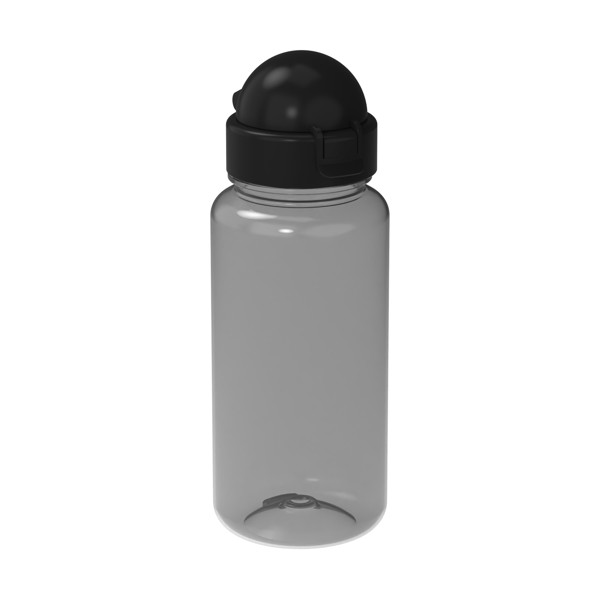 Drinking Bottle "Junior", 400 Ml, Renew - Transparent-Black / Black
