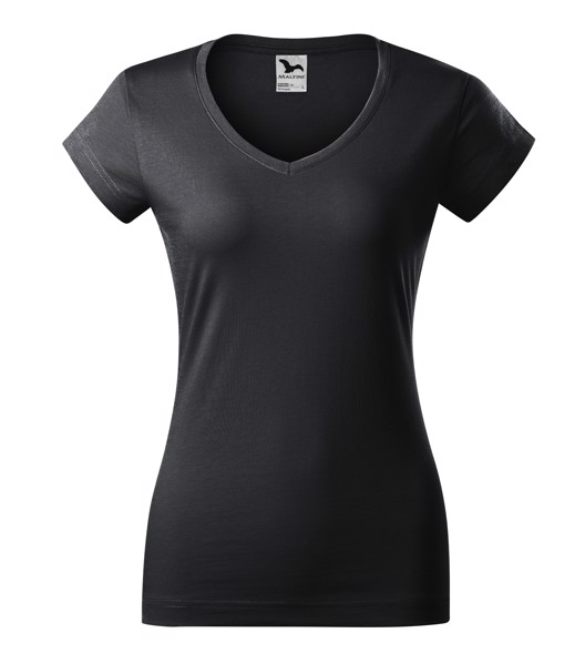 Tričko dámské Malfini Fit V-neck - Ebony Gray / XL