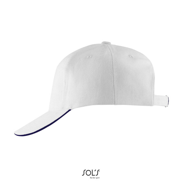 LONG BEACH FIVE PANEL CAP - White / French NavyM
