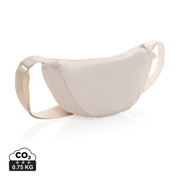Sac banane en bandoulière en rPET AWARE™ Crescent - Beige