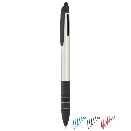 STYLO POINTEUR 3 COULEURS “YAKOV” - Blanc