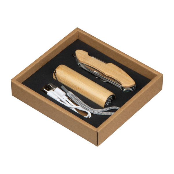 Set svjetiljka + džepni nož Oldham