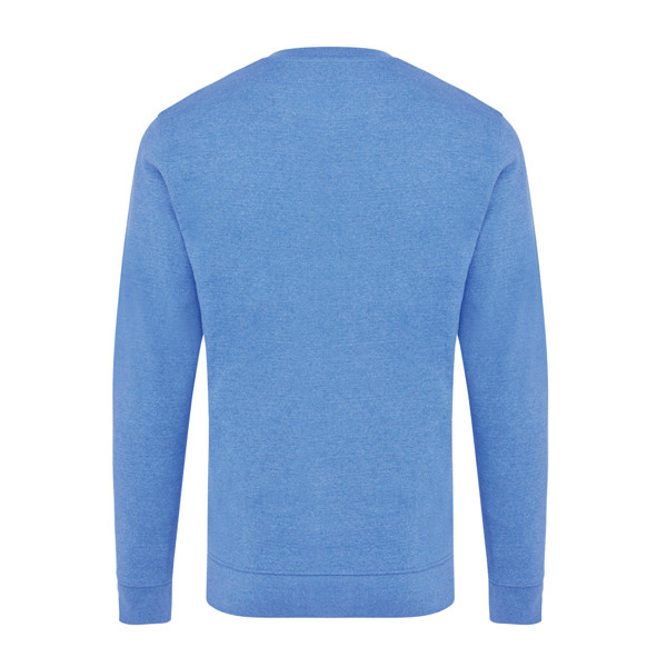 Pull à col rond en coton recyclé non teinté IQONIQ Denali - Heather Blue / XXL