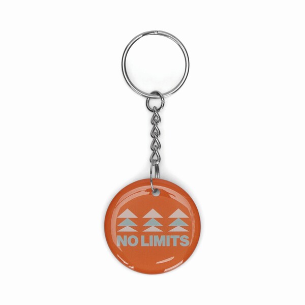 Round Pre-programmed NFC keyring with doming - K1 ring / Individual polybag