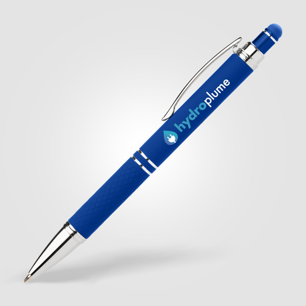 Stylo gel stylet Phoenix Softy Brights - Bleu roi / Laser