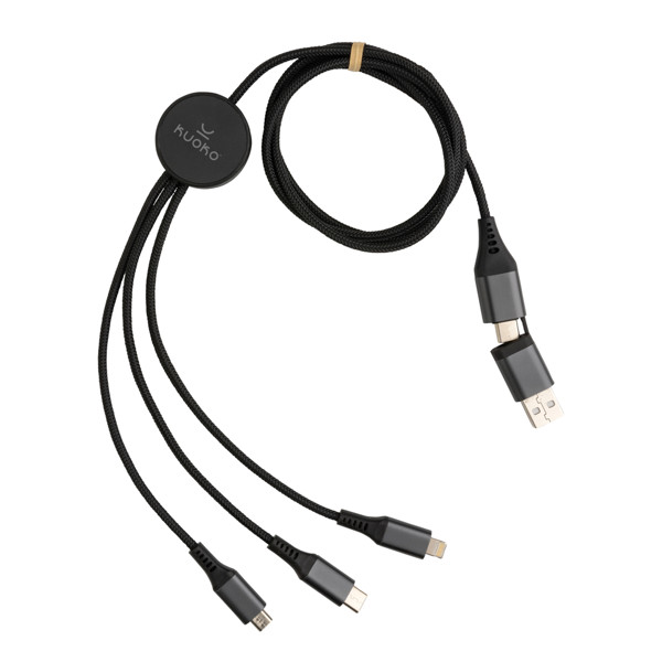 Xd Xclusive 6-v-1 kabel, 120 cm, recikliran aluminij