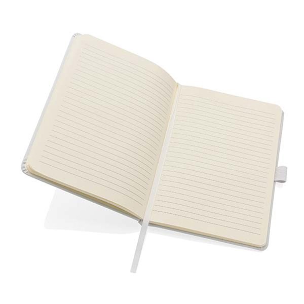 Sam A5 RCS certified bonded leather classic notebook - White