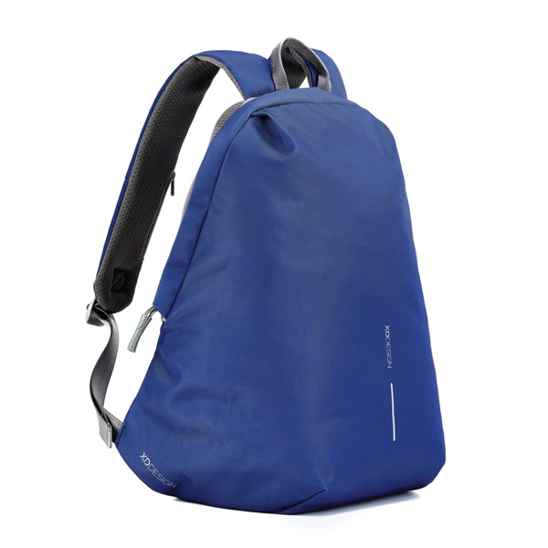 Bobby Soft, anti-theft backpack - Royal Blue / Grey