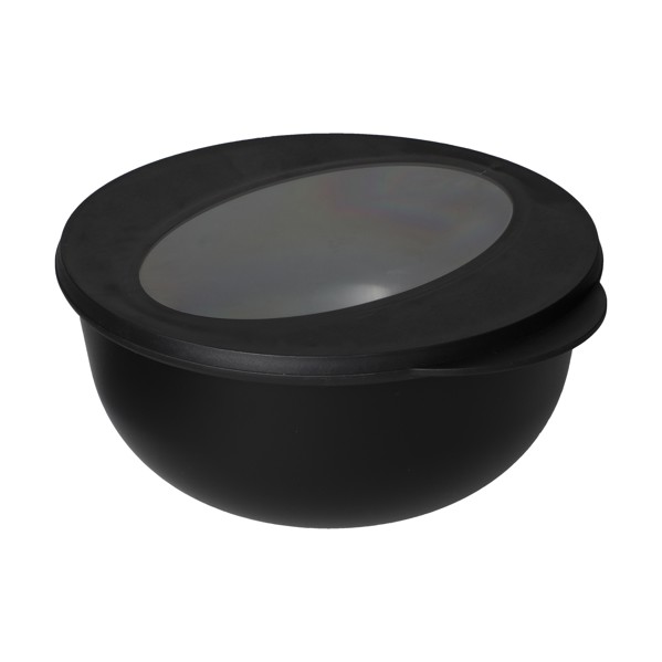 Food-Bowl "Togo", 1.0 L - Plain Black / Transparent