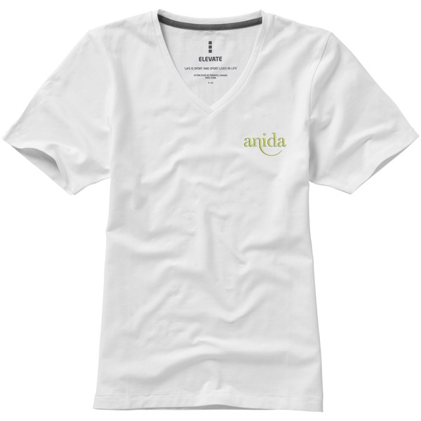 Kawartha T-Shirt für Damen mit V-Ausschnitt - Weiss / XS