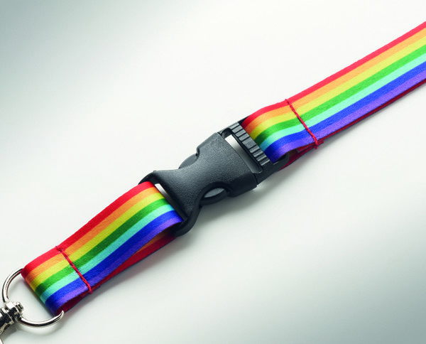 Lanyard en RPET arc-en-ciel Bowyard