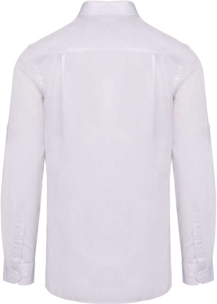 Men's Long-Sleeved Safari Shirt - White / XL