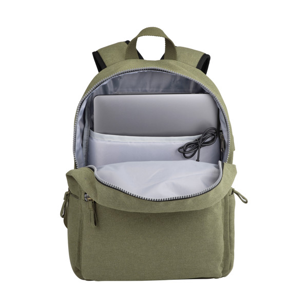 Laptop Backpack In Stone Washed Canvas