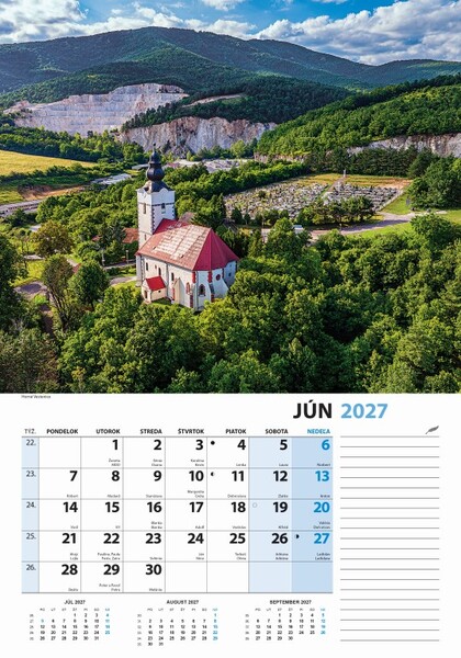 Nástenný Kalendár Slovensko Z Výšky 2027