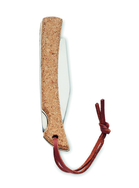 Foldable knife with cork Bladekork