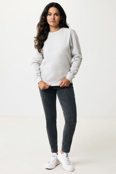 Lehká mikina Iqoniq Etosha z recykl. bavlny - Light Heather Grey / 5XL