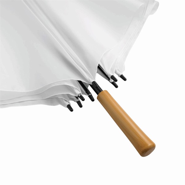 Raindrops golf umbrella, metal frame, 1290 mm - White