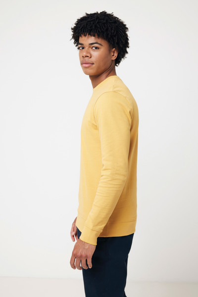 Sweater à col rond en coton recyclé Iqoniq Zion - Ochre Yellow / XL