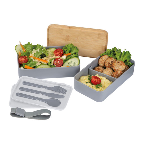 Lunchbox Pescara 2 x 600 ml - Grey