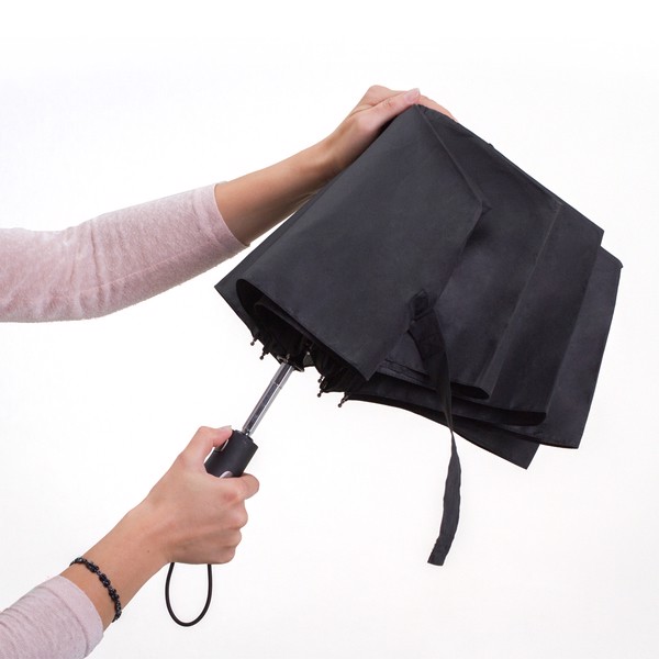Vernier foldable stormproof umbrella - Black