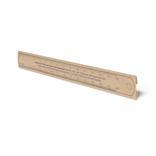 170x15MM STAINLESS STEEL RULER WITH SUSPENSION HOLE