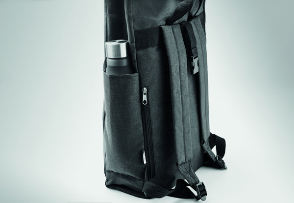 Udine backpack RPET 600D,roll top closure