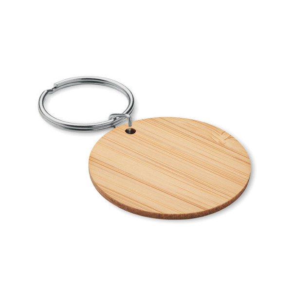 MB - Round bamboo key ring Roundboo