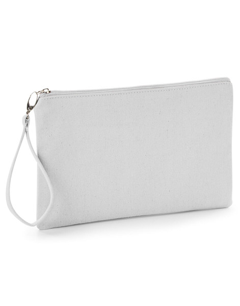 Canvas Wristlet Pouch - Natural / Navy / ONE SIZE