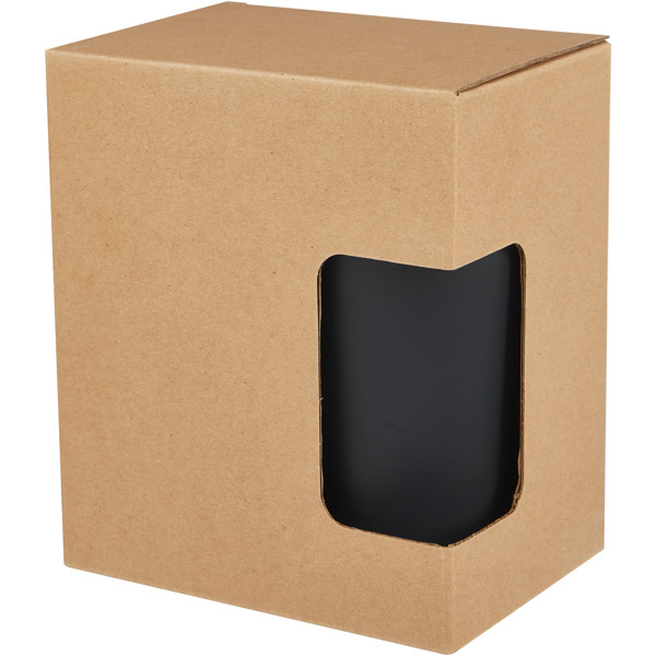 Nordia 400 ml double-wall recycled mug - Black
