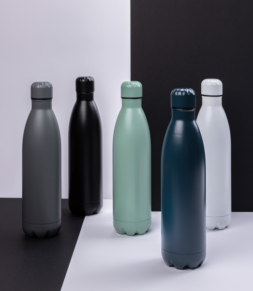 Solid colour vacuum stainless steel bottle 750ml - Black