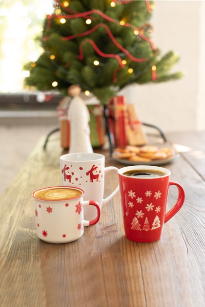 Vintage Christmas Mug Nakkala - Red / White