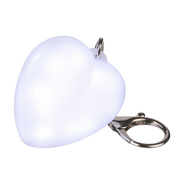 Porta-chaves com luz Gleamo | Forma de coração - branco