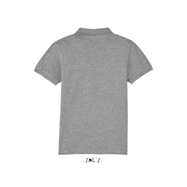 PERFECT KIDS POLO 180g - Gris Chiné Ii / L