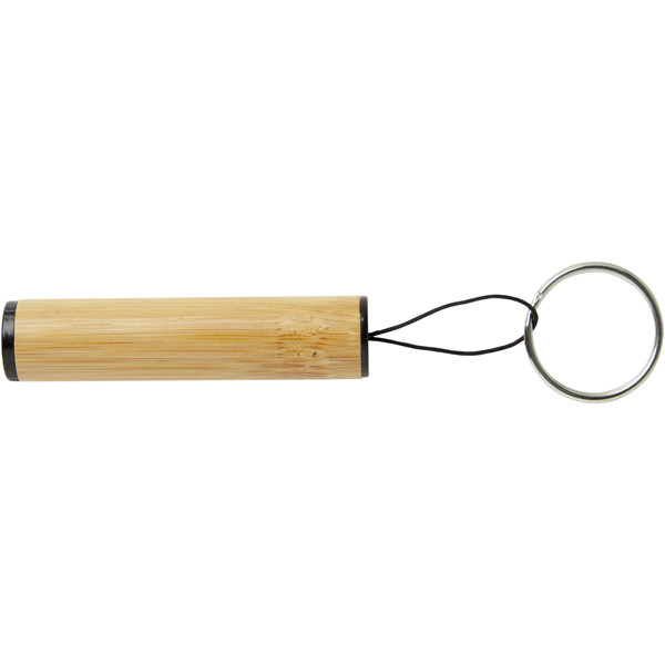 Cane bamboo key ring with light