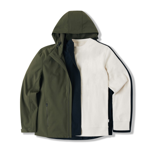 Iqoniq Makalu moška soft shell jakna 5000 mm, 300 g/m² - Khaki / L