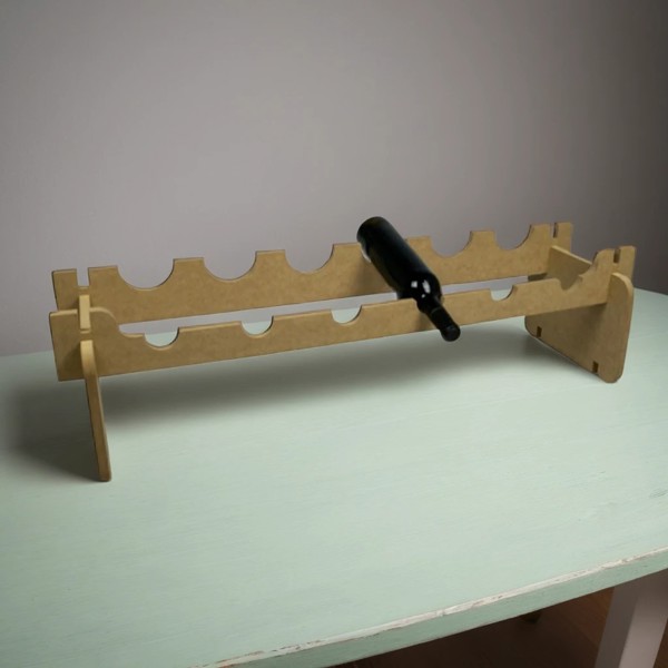 Stackable Bottle Rack For 6 Customizable Bottles