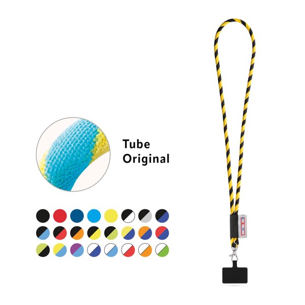 GOSPORT. Customized polyamide lanyard - 300 - Black