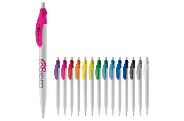 Cosmo ball pen hardcolour - White / White
