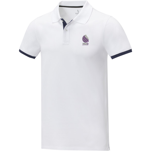 Polo Morgan manches courtes deux tons homme - Blanc / XS