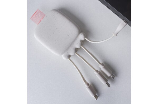 Xoopar Gamma 2 powerbank, 3000mAh, bio cable - White