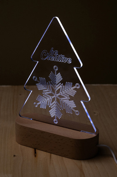 Karácsonyfa Alakú Led-Es Trófea Woodify Xmas