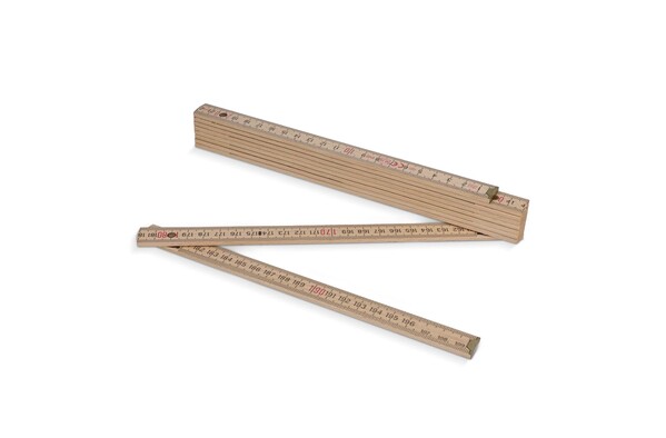 Règle pliante en bois 2m premium, naturel