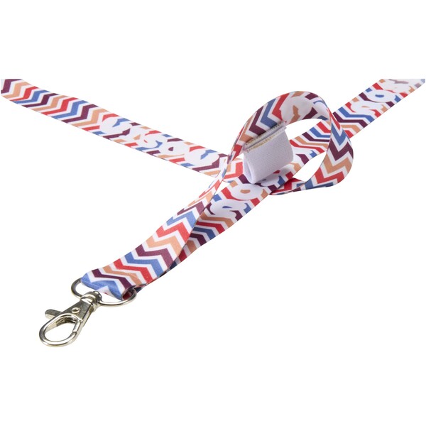 Neve sublimation lanyard with loop - White / 20mm