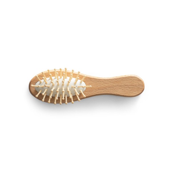 PS - DERN. Wooden hairbrush with round bamboo bristles