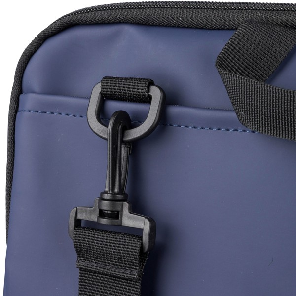 Gerecyclede PU laptoptas Rafi - zwart