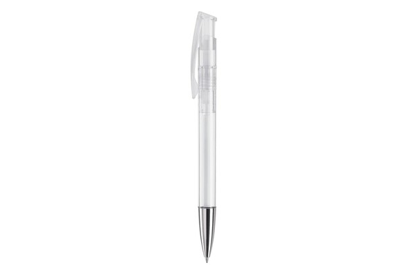 Stylo Avalon Transparent Pointe métal - Transparent / Blanc