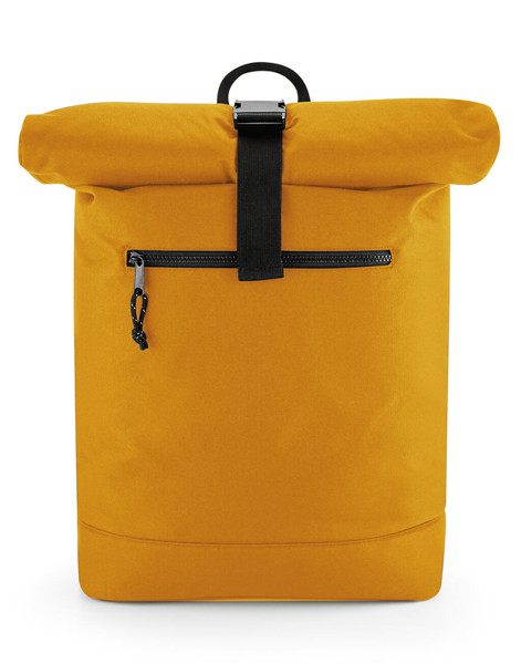 Recycled Roll-Top Backpack - Black / ONE SIZE
