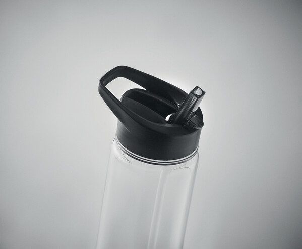 RPET bottle 650ml PP flip lid Alabama - Black