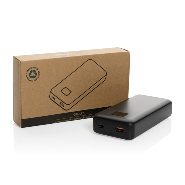 Gridley RCS reciklirana plastika power banka za laptop 20000 mAh 65W
